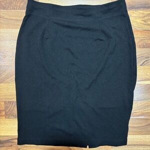 Eileen Fisher Knee Length Skirt Black Size Petite Medium Office Business
